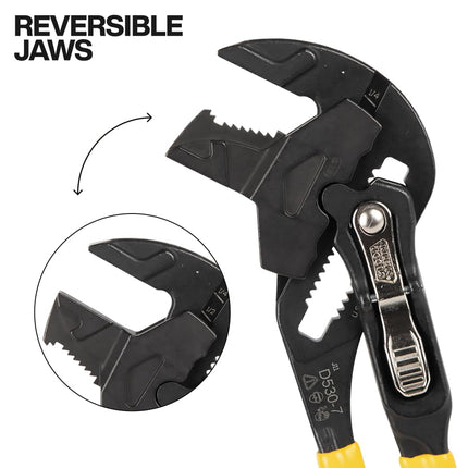 Klein Tools D53003KIT Plier Wrench Set, 3-Piece High-Leverage Pliers, Adjustable, Reversible Jaw, Smooth and Knurled Teeth, 7-Inch 10-Inch and 12-Inch