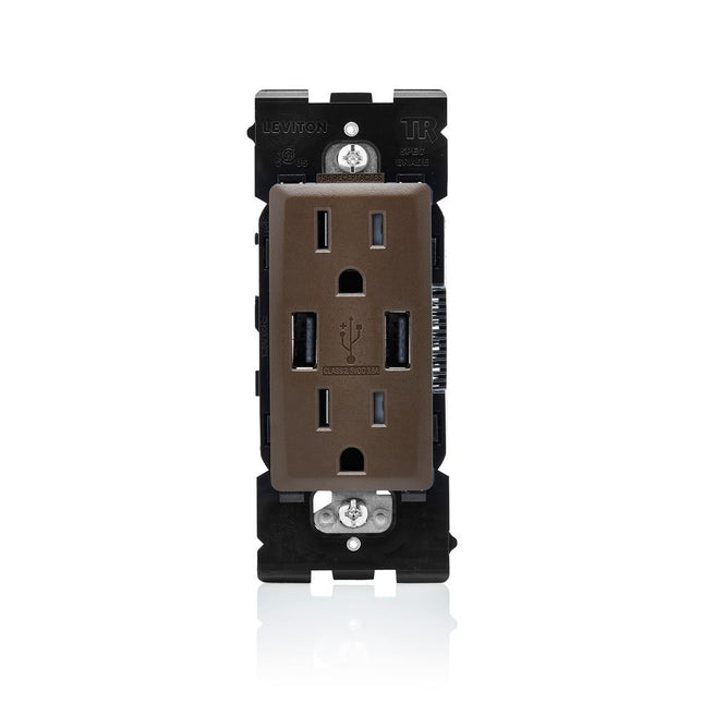 Leviton RUAA1-WB Renu USB Charger/Tamper-Resistant