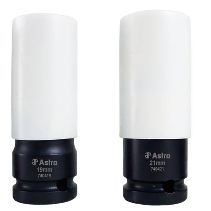 Astro Pneumatic Tool 7404 Flank Bite Damaged Lug Nut Socket Set w/Spinning Protective Sleeves