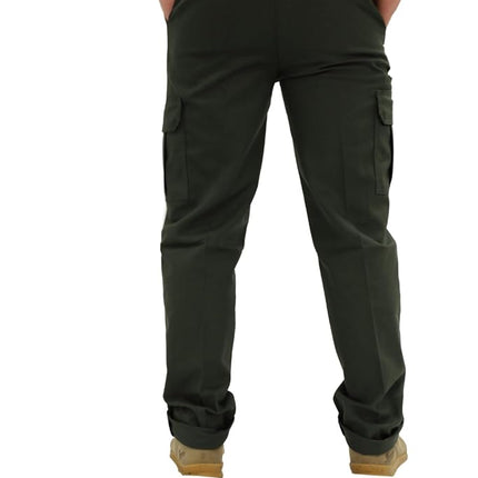 Dickies Boys' Flex Cargo Slim Straight Pant, Olive Green, 14