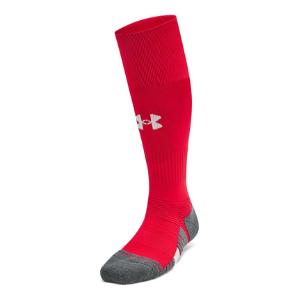 Under Armour Youth Magnetic Over Calf Socks 1 Pack Kid-Unisex, (600) Red/Pitch Gray/White, Medium