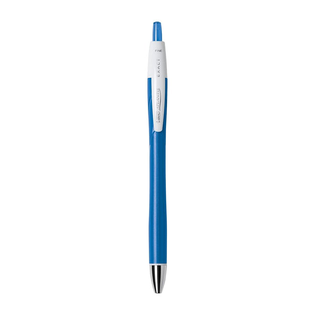 Exact BIC-Atlantis Retractable Ballpoint Pen Fine Tip 0.7 mm Pack of 12 BIC-Count Blue