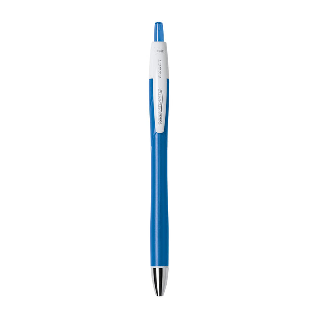 Bolígrafo retráctil BIC-Atlantis de punta fina de 0.7 mm, paquete de 12, BIC-Count, azul