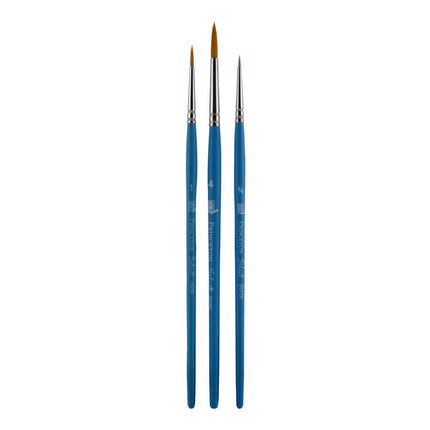 Princeton SelectArtiste Fine Art Multi-Technique Brush Set, 3 x Synthetic Brushes, Mixed Media, For Professionals & Students
