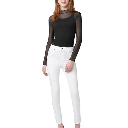 HUE Women's Ultra Soft High Waist Denim Leggings Pants, White, XS