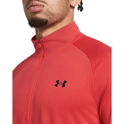 Under Armour Men's Tech 2.0 1/2 Zip - Long sleeve - Tops - Red Solstice/Black 3XL