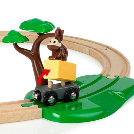 BRIO World Safari Train Set for Kids Age 3 Years Up - Wooden Railway Expansions and Accessories