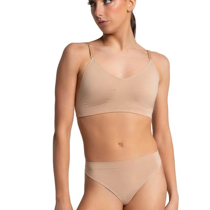 Capezio Seamless Clear Back Bras For Women, Dance 