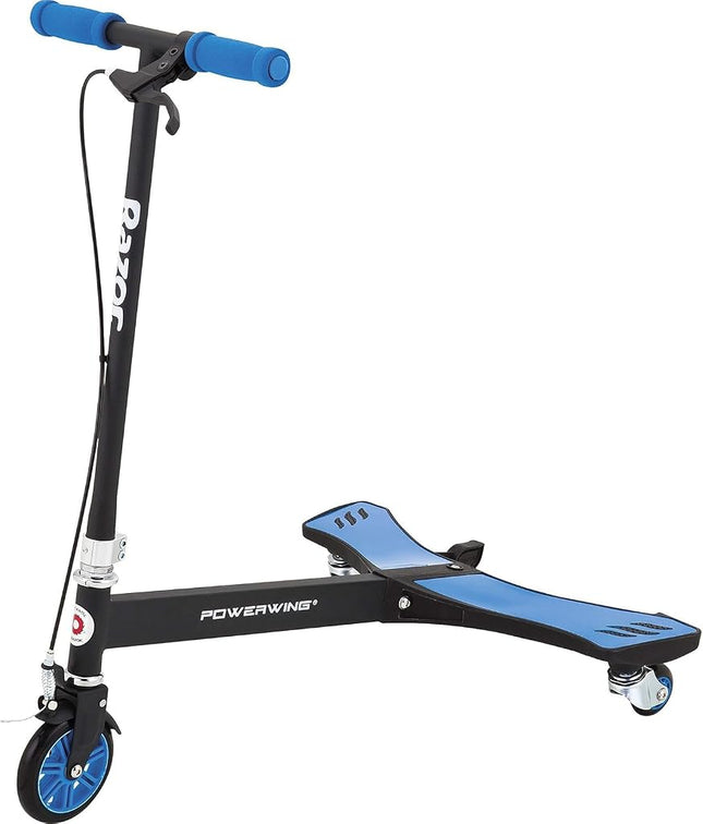 Razor PowerWing Caster Scooter for Kids Ages 6+ - Dual Inclined Casters for Drifting and Spinning, for Riders up to 143 lbs