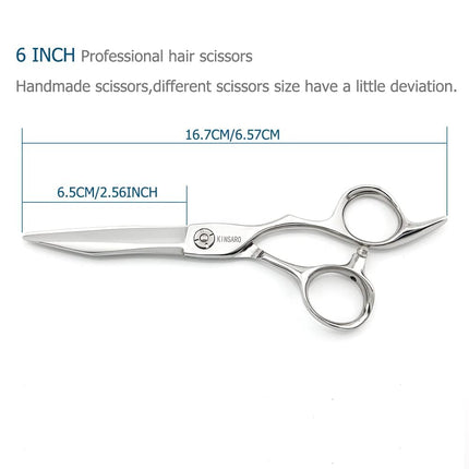 Kinsaro Barber Scissors Hair Scissors Hair Shears Professional Haircut Scissors 6 Inch Japan 440c Shears