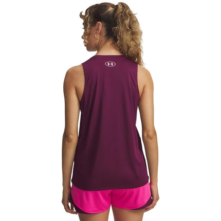 Under Armour Women's Velocity Solid Tank Top, (505) Purple Gemini / / Metallic Silver, XL