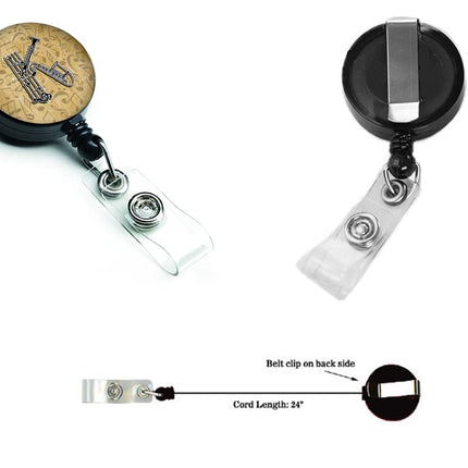 Caroline's Treasures Letter K Musical Instrument Alphabet Retractable Badge Reel, Multicolor (CJ2004-KBR)
