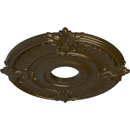 Ekena Millwork CM18ATBRS Attica Ceiling Medallion Fits Canopies up to 5", Brass