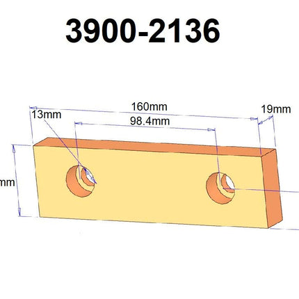 HHIP 3900-2136 Replacement Bolt-On Spare Jaw, for 6" Milling Vises (Pack of 1)