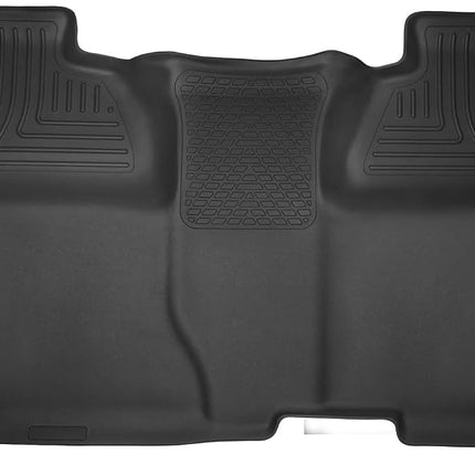 Husky Liners X-act Contour Floor Mats | Fits 2014-2018 Chevrolet Silverado & GMC Sierra 1500; 2015-2019 Silverado/Sierra 2500/3500 Crew Cab (Full Coverage) | 2nd Row, 1-pc Black - 53901