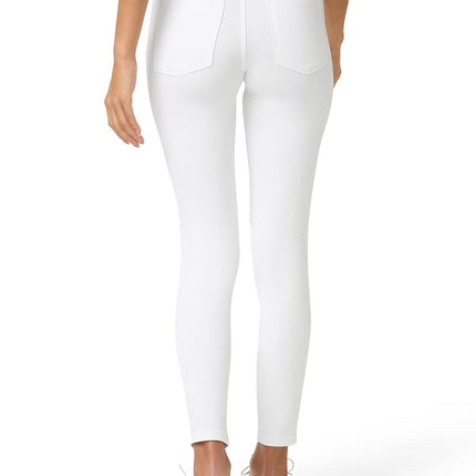 No Nonsense Women’s Classic Denim Jean Leggings with Back Pockets, White, Large