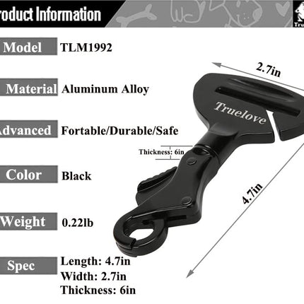 Truelove Vehicle Seat Belt Safety Buckle Lock - Universal Dog Car Restraint - Portable Pet Car Travel Harness