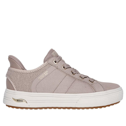 Skechers Women's Arch Fit Arcade Forever Cozy Sneaker, taupe, 39.5 EU