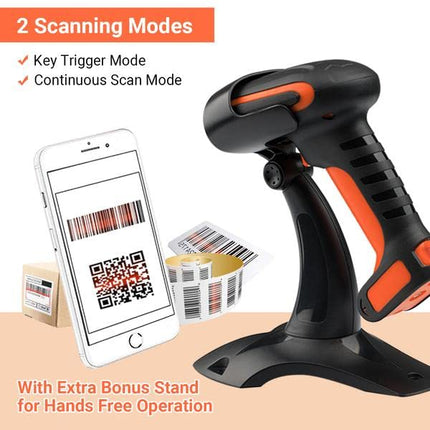Tera Wireless Barcode Scanner 1D 2D QR Code Reader, Bluetooth Compatible & 2.4G Wireless, 2200 mAh Built-in Batteries, Extreme Drop Resistance for Windows, Mac, Android, iOS, PC, Smartphones, Tablets