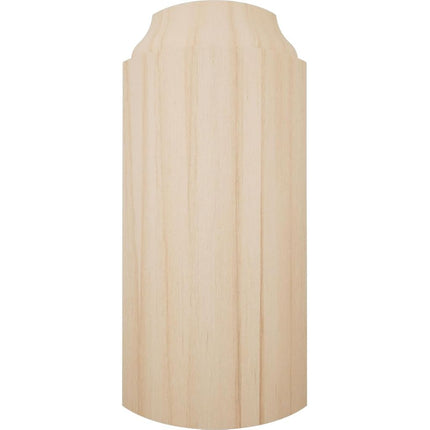 4 1/4"H x 1 5/16"P WM620 Americraft Solid Hardwood Stain Grade Bullnose Outside Corner Moulding, Alder (Matches Moulding MLDW01X04WM620AL)