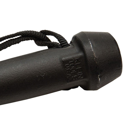 Klein Tools 3256TT Broad-Head Bull Pin Made of Forged, Heat-Treaded Steel With Black Finish and Tether Hole, 1-1/16-Inch