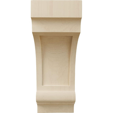 Ekena CORW06X07X14DIRW 5 1/2-Inch Width x 7-Inch Depth x 14-Inch Height Diane Recessed Wood Corbel - Rubber Wood