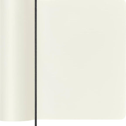 Moleskine Classic Notebook, Notebook With Plain Pages, Soft Cover and Elastic Closure, Black, XL, 19 x 25 cm, 192 Pages