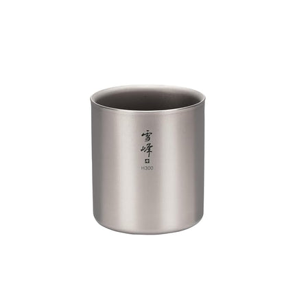 Snow Peak Titanium Double Wall Stacking Mug M200, Grey, Lightweight Insulated Mug for Home, Camping & Outdoors