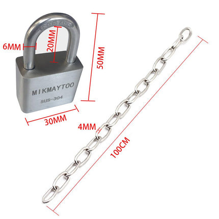 Bike Chain Lock, 304 Stainless Steel Materials. No Rust, Corrosion Resistance, Premium Case-Hardened Security Chain Lock for Motorcycles, Bike, Generator, Gates,Outdoor (40 INCH Chain Lock)