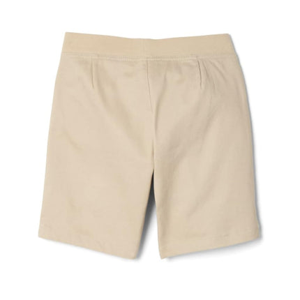 French Toast Girls' Big Pull-On Cotton Twill Shorts with Pockets, Khaki, 14-15 Plus