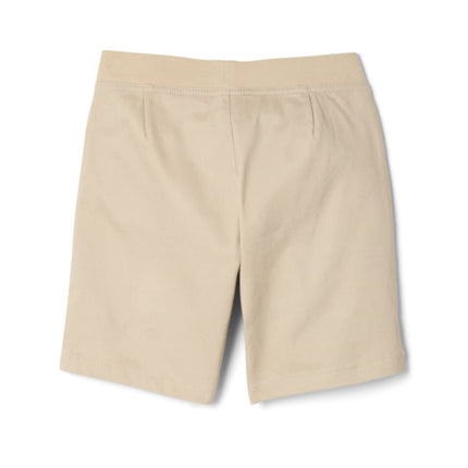 French Toast Girls' Pull-on Cotton Twill Shorts with Pockets, Khaki, 14 Years
