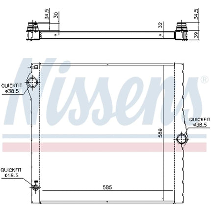 Nissens 60825 Radiator, engine cooling