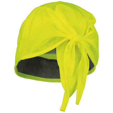 KLEIN TOOLS 60546 Cooling Do Rag, Sweat Wicking Under Helmet Skull Cap in High-Visibility Yellow, 2-Pack