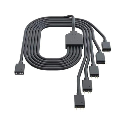 Cooler Master 1-to-5 Addressable RGB Splitter Cable Universal 3-pin ARGB Sync on LED Strips and Fans for Computer Cases, CPU Coolers and Radiators Fans