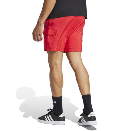 adidas Men's Essentials Small Logo Cargo Chelsea Shorts, Pure Ruby/Black, 3X-Large