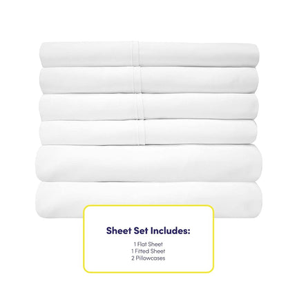 Twin Size Bed Sheets - 4 Piece 1500 Supreme Collection Fine Brushed Microfiber Deep Pocket Twin Sheet Set Bedding - 1 EXTRA PILLOW CASES, GREAT VALUE, Twin, White
