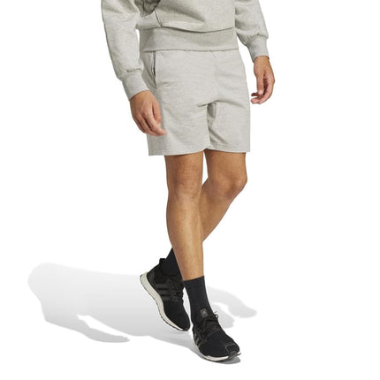 adidas Essentials Men's 7" Big Logo Shorts, Medium Grey Mottled/Black, M Tall