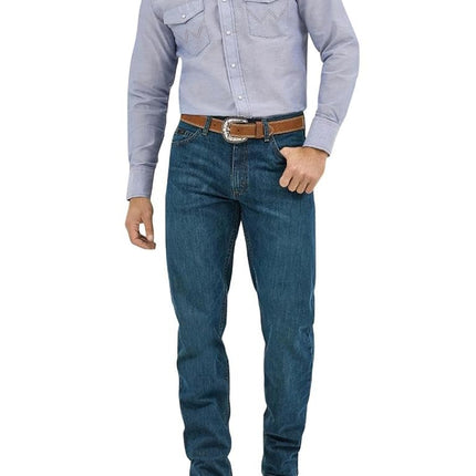 Wrangler Men's Western Long Sleeve Snap Finish Work button down shirts, Light Denim, 19 Inches Neck 35 Inches Sleeve UK