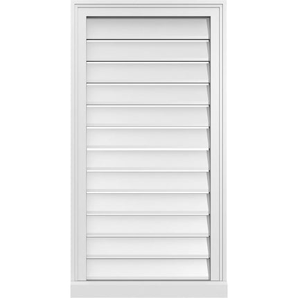 20"W x 38"H Rectangle Surface Mount PVC Gable Vent