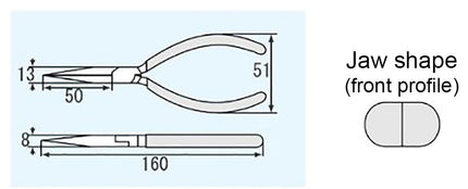 ENGINEER Needle Nose Pliers (160mm) with Integral Wire Cutting Jaws (Long Nose Pliers). Made in Japan. pr-46, Green
