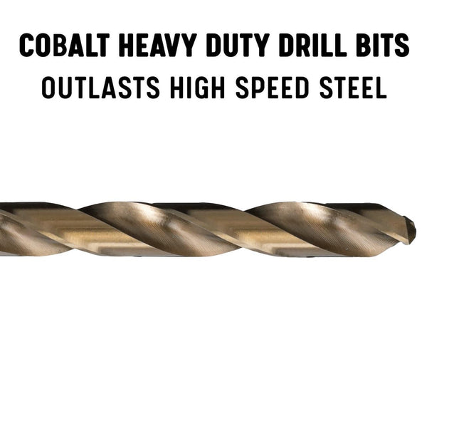 Drill America D/ACO Series Cobalt Steel Jobber Length Drill Bit, Gold Oxide Finish, Round Shank, Spiral Flute, 118 Degrees Point, 1/64" Size, 3/4" Length (Pack of 12)