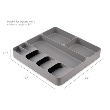 Joseph Joseph DrawerStore Cutlery, Kitchen Utensils and Cooking Utensil Gadget Accessories Organiser, in drawer storage - Grey