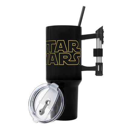 Bioworld Star Wars 40 Oz Stainless Steel Tumbler With Sculpted Lightsaber Handle