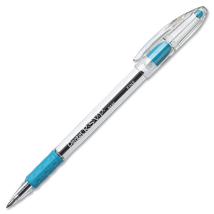 Pentel R.S.V.P. Ballpoint Pen, 0.7mm Fine Tip, Sky