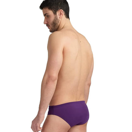 Arena Men's Solid Swimming Trunks, Plum-White, 38