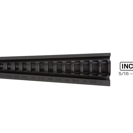 TEKTON Organisateur de clés à douille patte d'oie 13 outils, carré 3/8", Noir (5/16-1 po) | ORG26113 | Fabriqué aux États-Unis