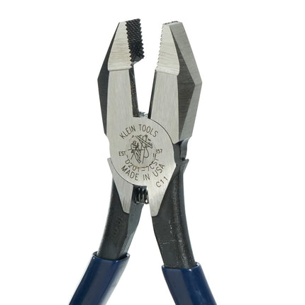 Ironworker Pliers, Spring Loaded Side Cutters for Rebar Cutting and Bending, 9-Inch Long KLEIN TOOLS D201-7CST, Blue