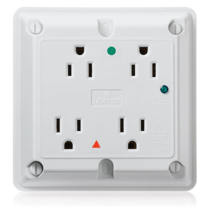 Leviton 8480-IGW 15 Amp, 125 Volt, 4-in-1 Receptac