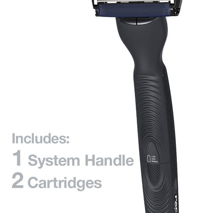 Dorco Pace 6 Plus Power - Six Blade Power Razor System with Trimmer - 9 Cartridges + 1 Handle