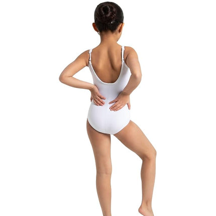 Capezio Women's Camisole Leotard With Adjustable Straps,White,Medium